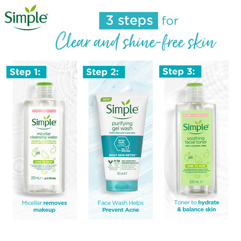 Simple Daily Skin Detox Purifying Gel Facial Wash 150ml